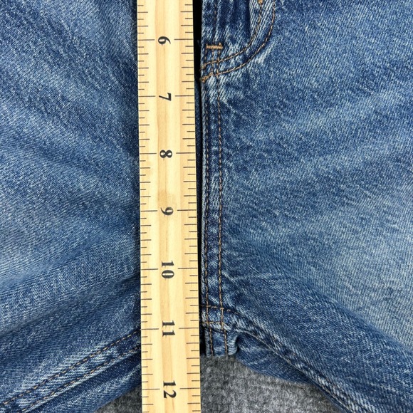 Arizona Jean Co Jeans Womens Sz 8 Low Rise Baggy Wide Leg Distressed Denim Pants - Picture 10 of 11